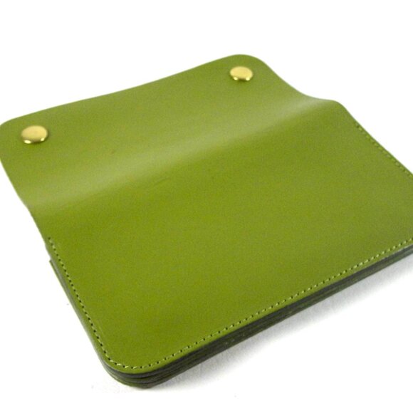 Minor History Ledger Wallet 2.0 Green Leather with Brass Snap - Barbera - Picture 10 of 11